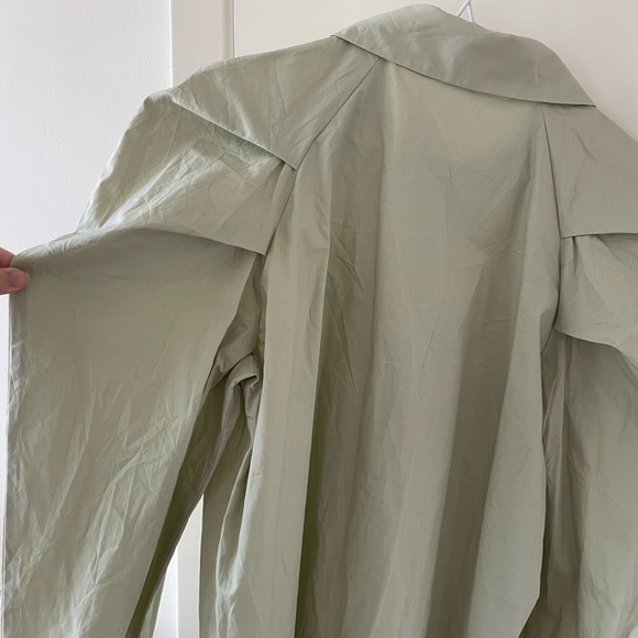 Beautiful green oversized shoulder blouse - Picture 6 of 6